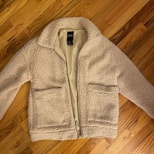 Sherpa faux teddy fur coat